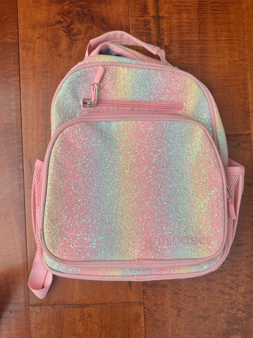 Kids Sparkle Backpack — Pink Iridescent Glitter